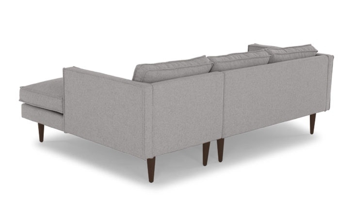 Serena Right-Facing Sectional - Taylor Felt Grey Fabric/Coffee Bean Legs - Image 3