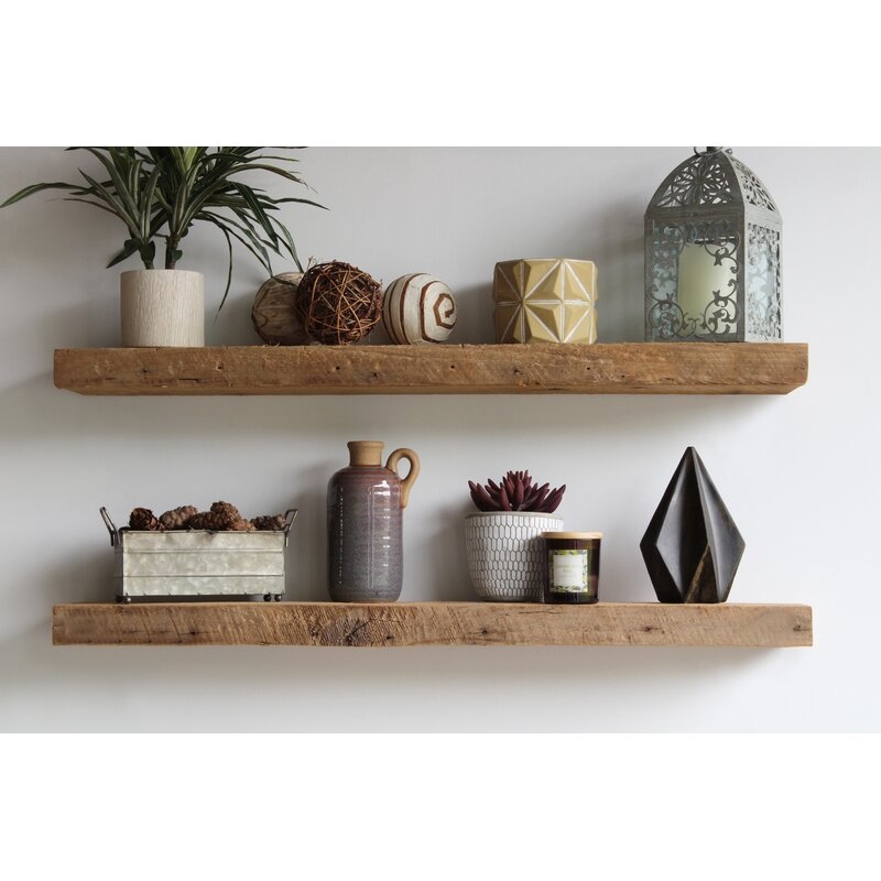 Joao 2 Piece Poplar Solid Wood Floating Shelf (Set of 2) - Image 0
