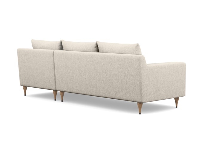 SLOAN Sectional Sofa with Right Chaise - Wheat Cross Weave/White Oak with Antique Cap - Image 2