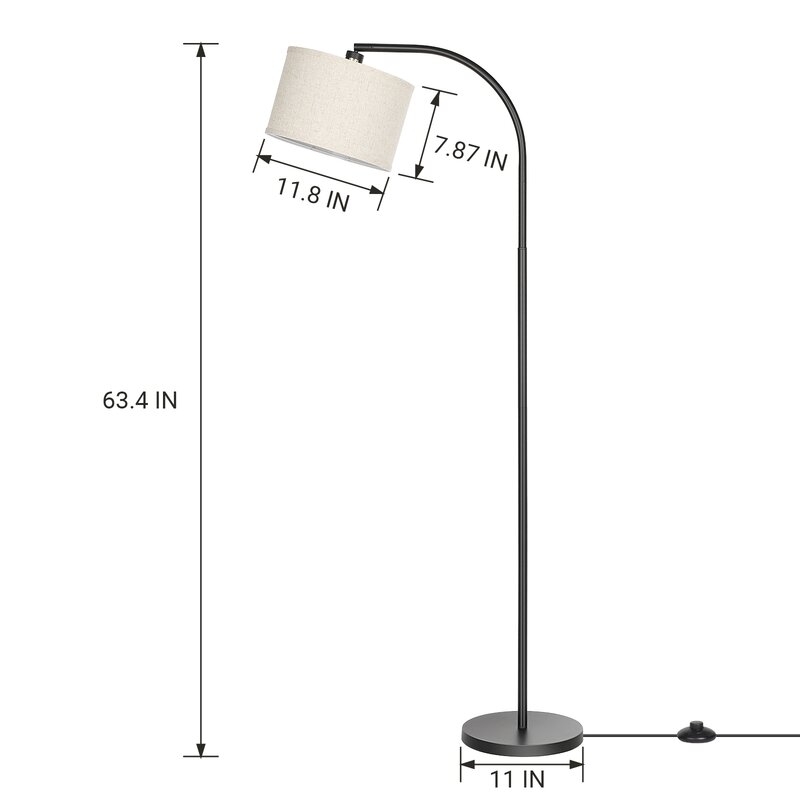 Kjeld 63" Arched Floor Lamp - Image 1