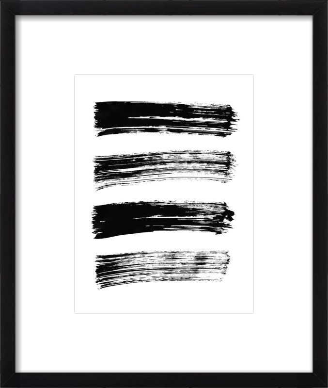 Lines of the Heart, Black Wood Frame with Mat, 16x19 framed - Image 0