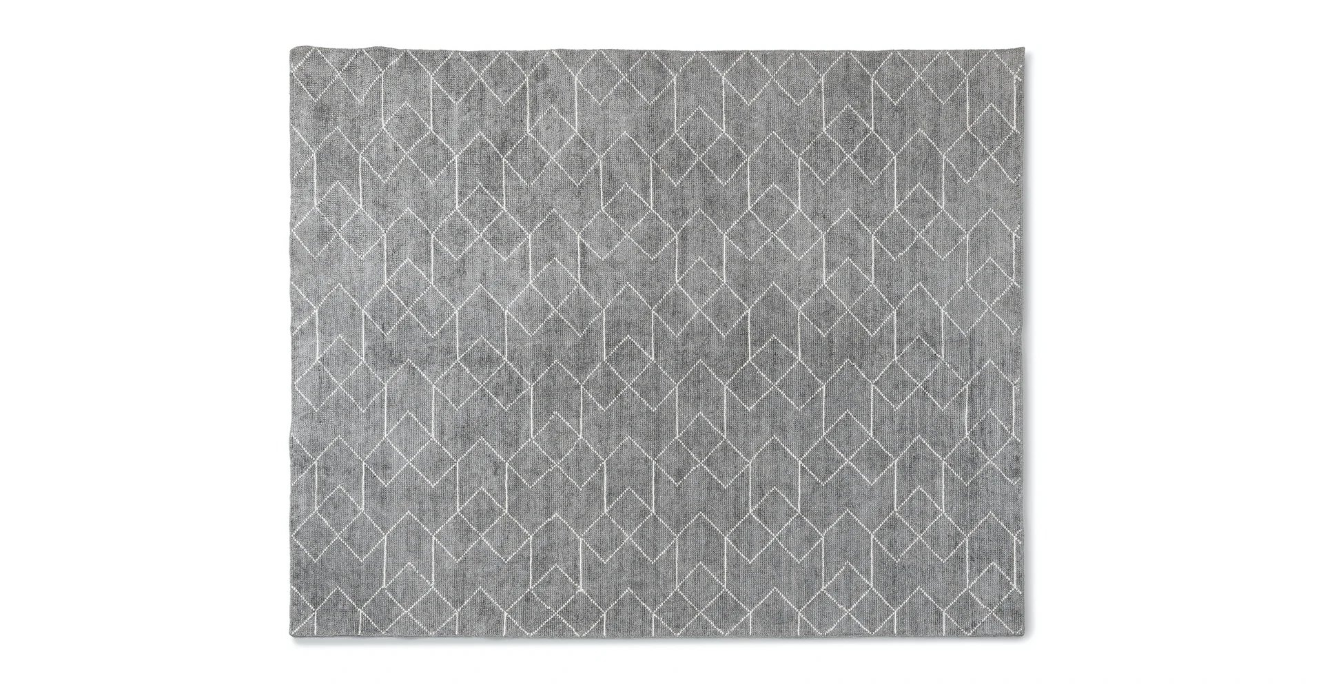 Polygon Basalt Gray / White Rug 8 x 10 - Image 0