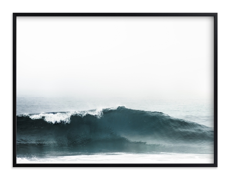 Mariner's Muse - 40x30 - Rich Black Wood Frame - Vibrant Ocean - Standard - Image 0
