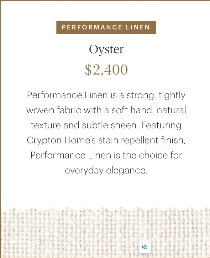 The Sullivan - 80" Sofa Performance Linen Oyster - Image 1