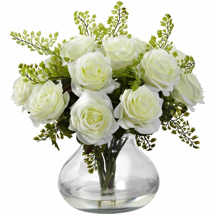 Rose Floral Arrangement in Vase - Image 0