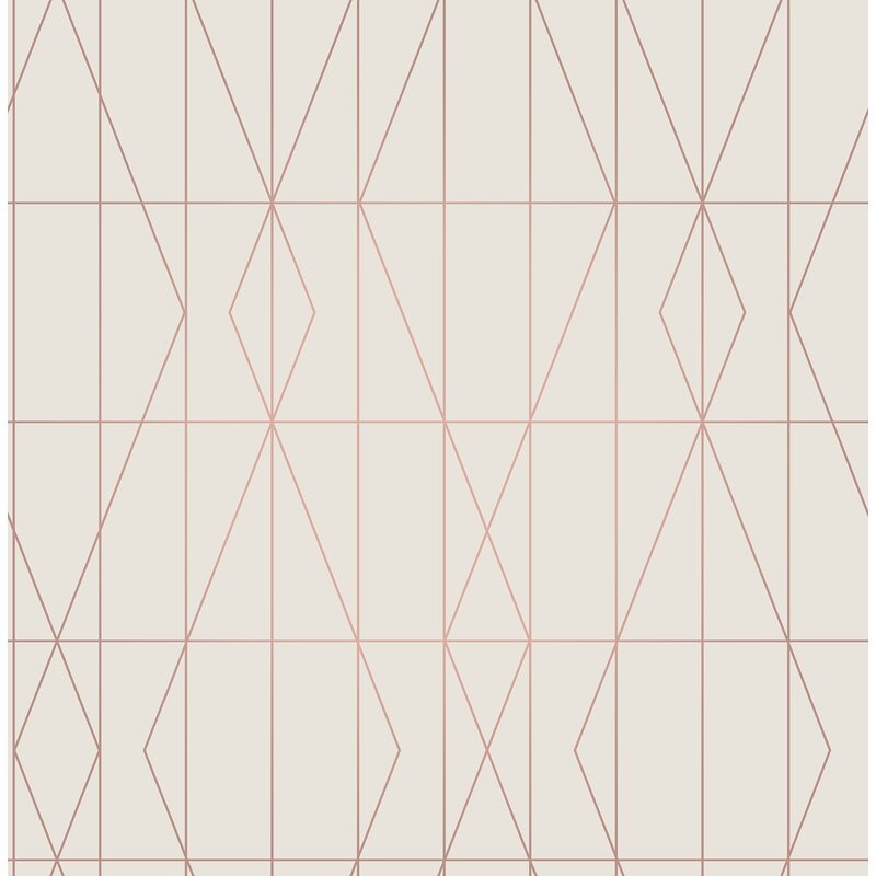 Lewisboro Diamond Geo 33' L x 20.5" W Wallpaper Roll - Image 0