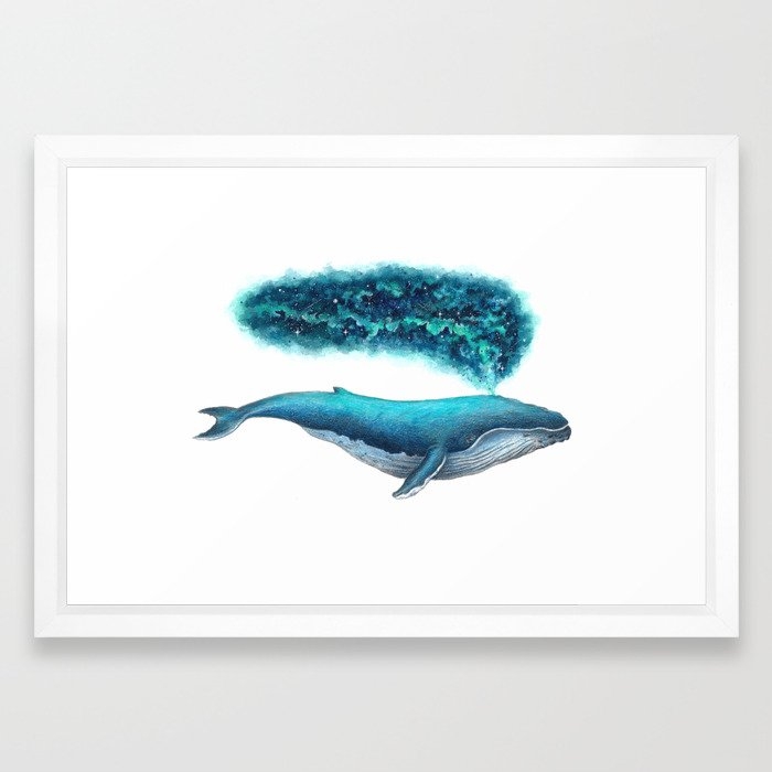 Cosmic Whale Framed Art Print - Image 0