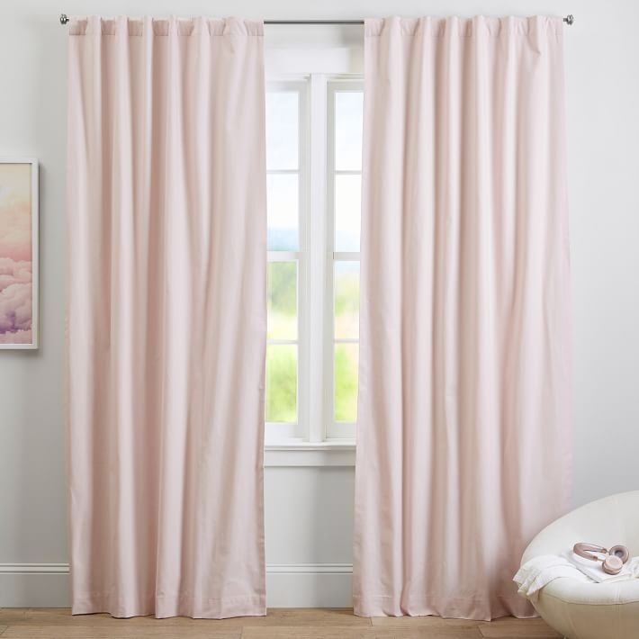 Quincy Soothing Sleep Noise Reducing Blackout Curtain, 44" x 84", Blush - Image 0