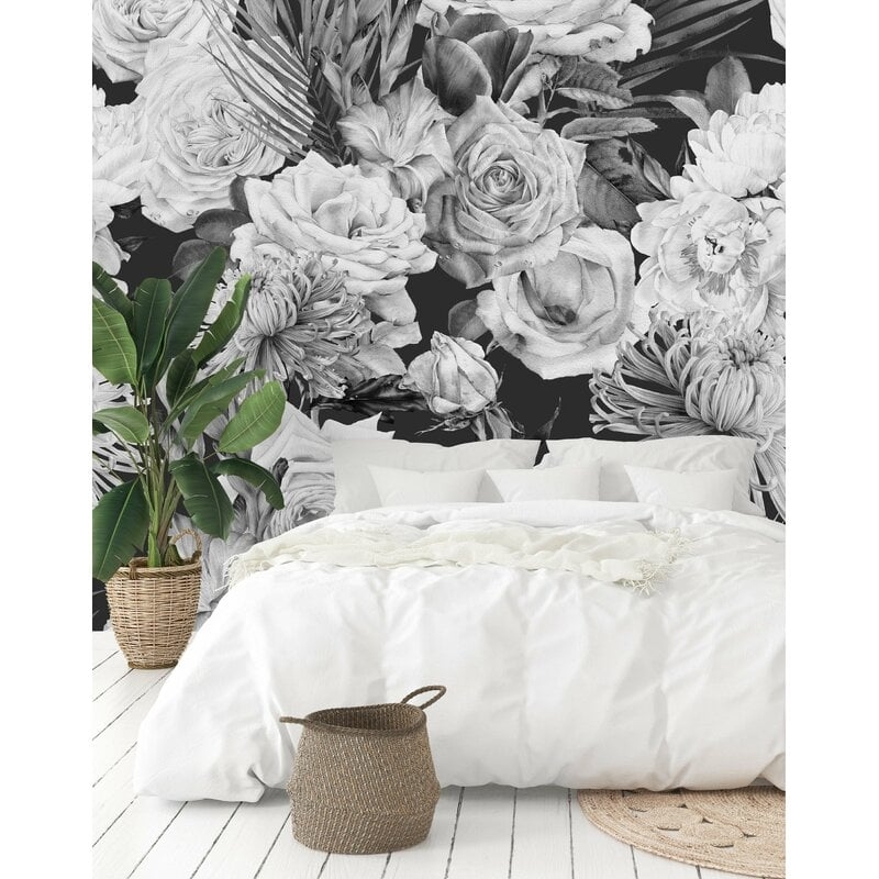 Vintage Floral Mix Paintable Wall Mural - Image 0