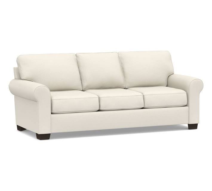 Buchanan Roll Arm Upholstered Grand Sofa 93.5", Polyester Wrapped Cushions, Performance Boucle Oatmeal - Image 0