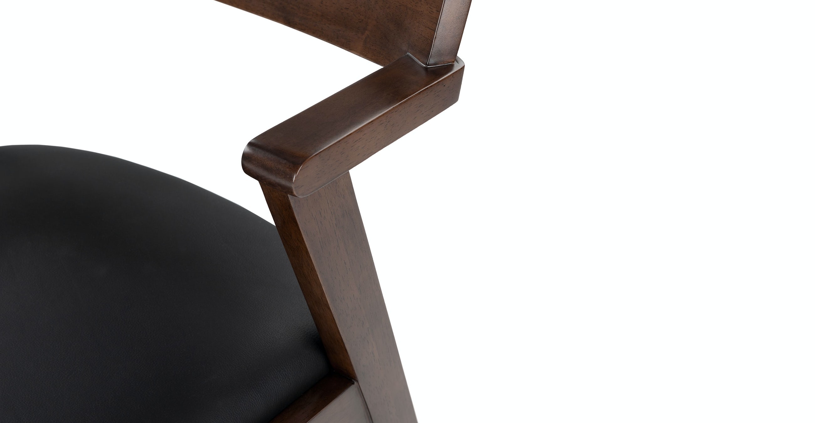 Zola Black Leather Dining Chair - Image 2