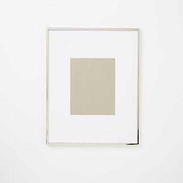 Gallery Frame, Polished Nickel, 8" x 10" (15" x 19" without mat) - Image 3