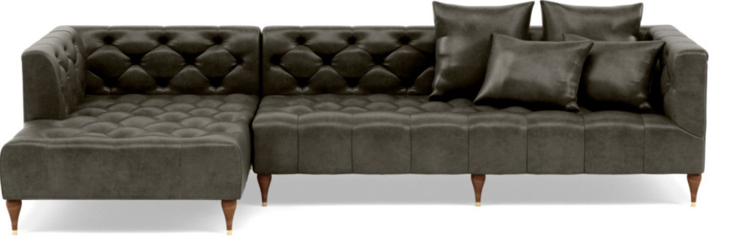MS. CHESTERFIELD LEATHER Leather Sectional Sofa with Left Chaise - Image 0