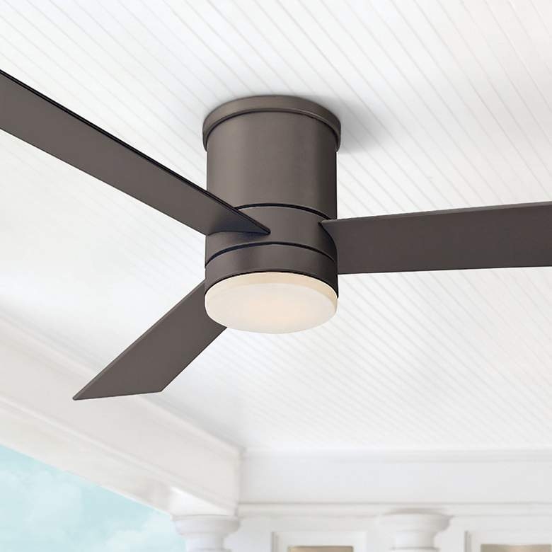 52" Modern Forms Axis Bronze LED Wet Ceiling Fan - Image 1