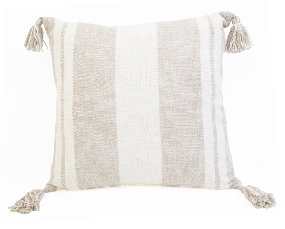 Wilcox Cotton Striped Throw Pillow - Image 0