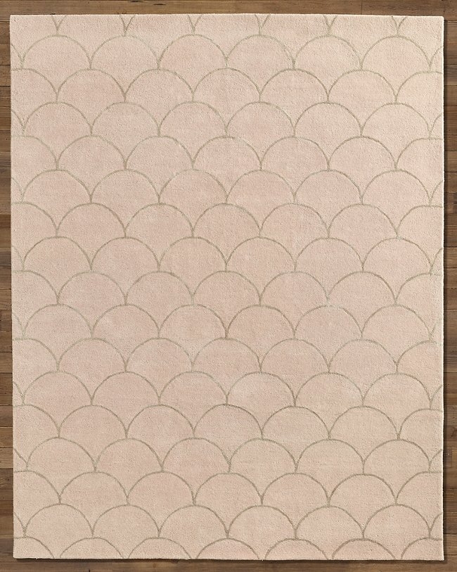 SCALLOP WOOL RUG 6x9 Petal - Image 0