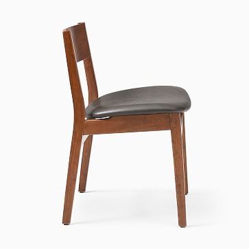 Baltimore Dining Chair, Vegan Leather, Saddle, Walnut - Image 3