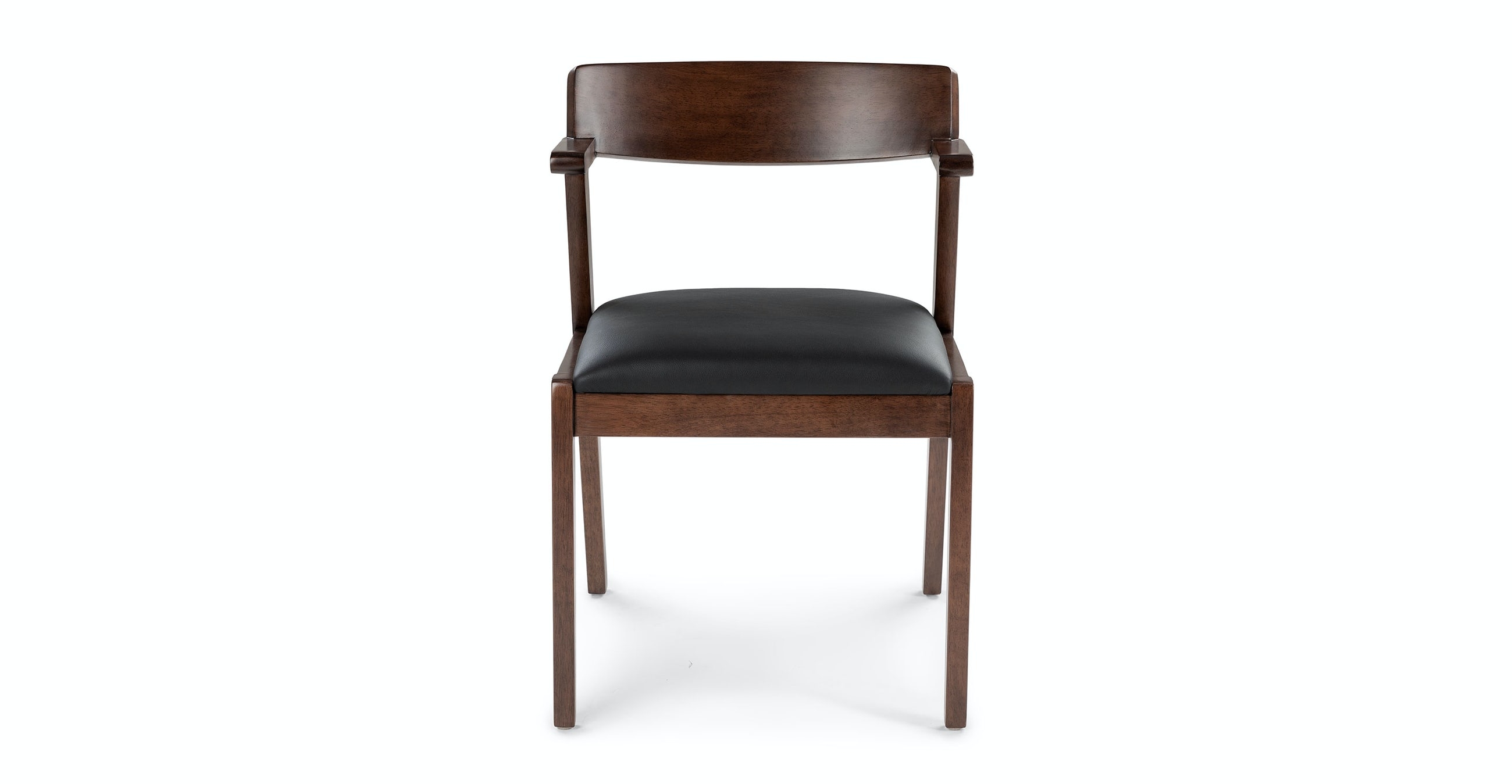 Zola Black Leather Dining Chair - Image 1