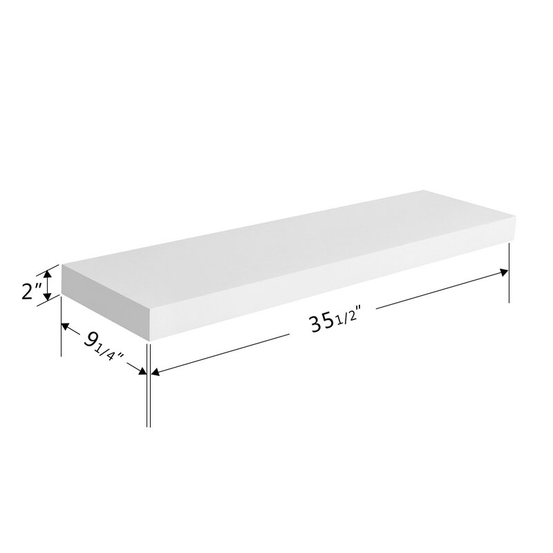 Bovina Floating Shelf, White, 36"W - Image 0