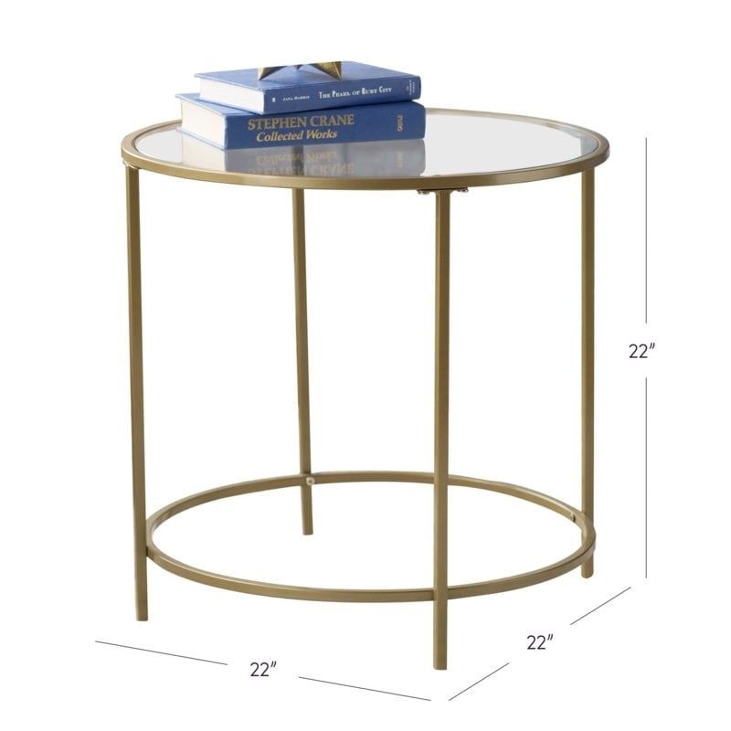 Deford End Table / Gold - Image 6