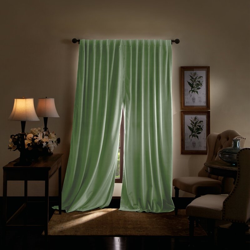 Lucca Solid Max Blackout Rod Pocket Curtain Panels (Set of 2) - Image 1