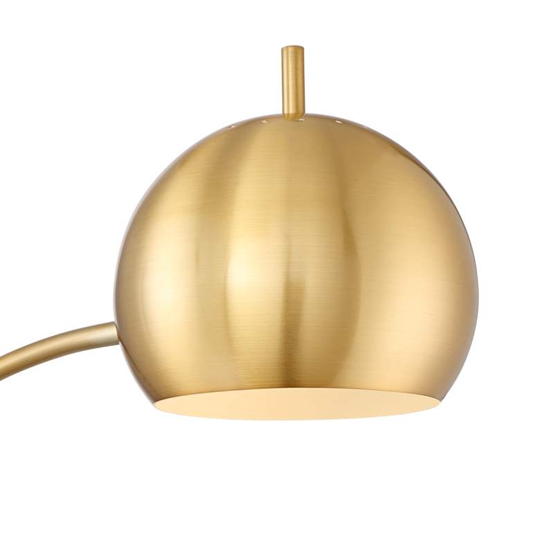 Possini Euro Ardeno Brass Finish Modern Arc Floor Lamp - Image 3