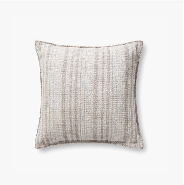 PILLOWS PCJ0004 IVORY / BEIGE - 22" x 22" - Poly-Filled - Image 0