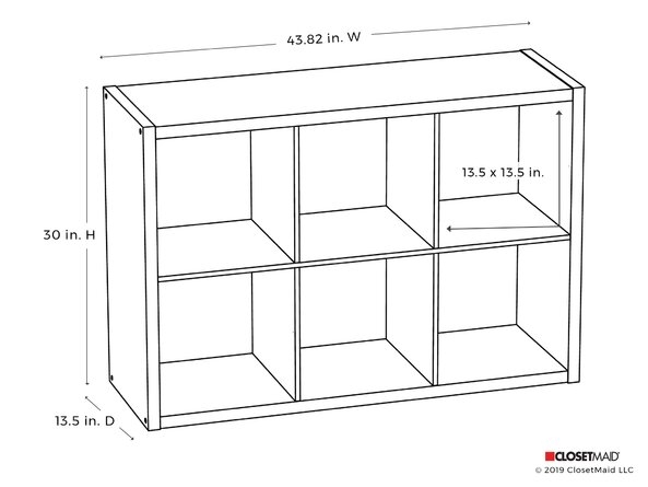 30'' H x 43.82'' W Cube Bookcase - Image 1