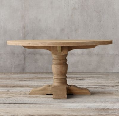 1930S FRENCH FARMHOUSE ROUND DINING TABLE - Image 0