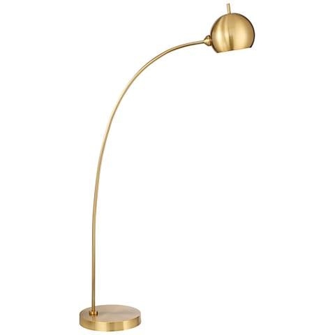 Possini Euro Ardeno Brass Finish Modern Arc Floor Lamp - Image 0