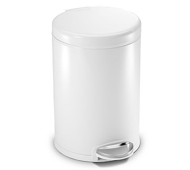 Simplehuman(R) 4.5 Liter Trash Can, 4.5 Liter, White Steel - Image 0