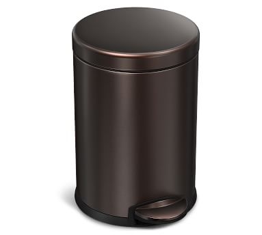 Simplehuman(R) 4.5 Liter Trash Can, 4.5 Liter, White Steel - Image 1