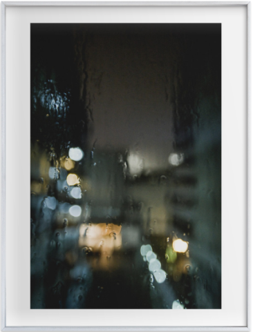 Drippy Window - Brushed Silver - 18x24 - Image 0