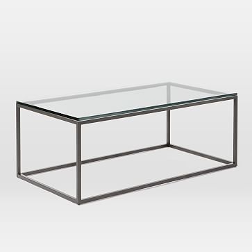 Box Frame Coffee Table, Glass - Image 1