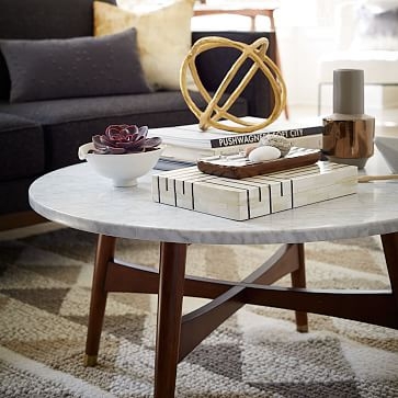 Reeve Mid-Century Coffee Table - Marble- Order now for delivery Oct. 3 - Oct. 17 - Image 2