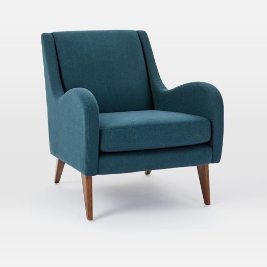 Sebastian Chair, Twill, Teal - Image 1