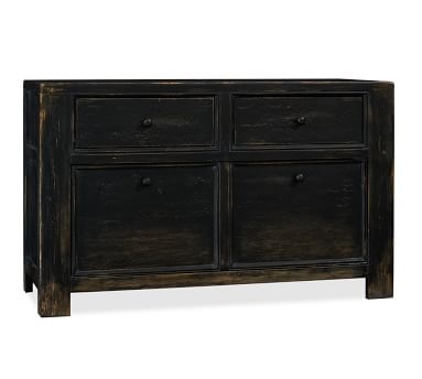 Dawson Wood 2-Drawer File Cabinet, Weathered Black finish - Image 2