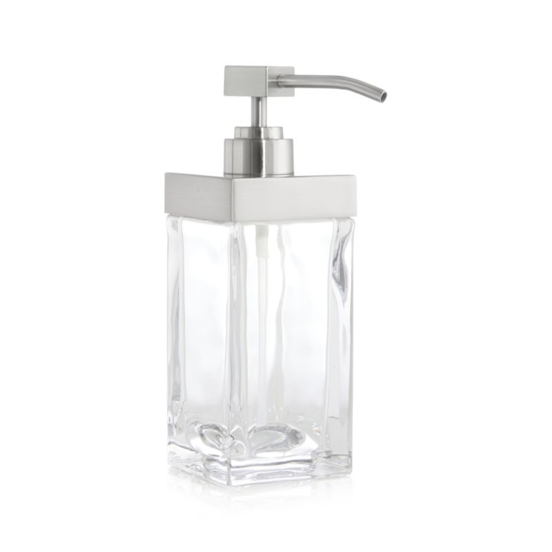 Stretten Nickel Trim Glass Soap Pump - Image 3