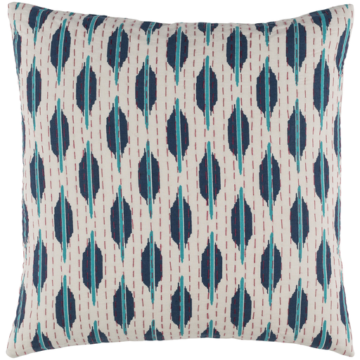 Kantha Throw Pillow, 20" x 20", with down insert - Image 1