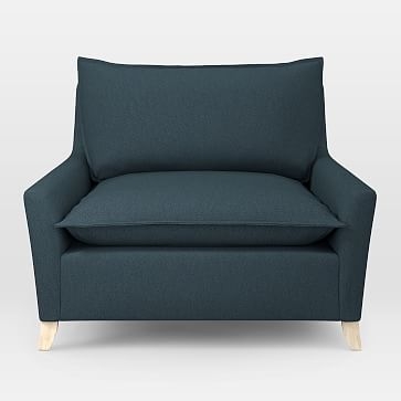 Bliss Chair and a Half, Twill, Teal - Image 1