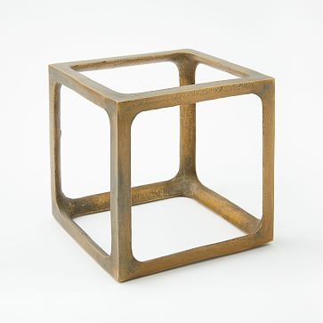 Metal Cube Object, Medium - Image 1