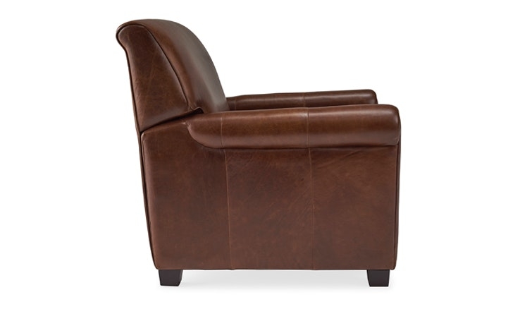 Brown Durant Mid Century Modern Leather Recliner Chair - Academy Cuero - Mocha - Image 2