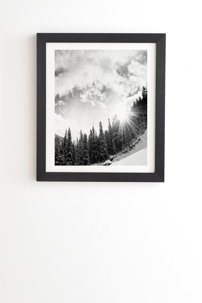 WHITE MOUNTAIN Wall Art -14''x 16.5''- Basic black frame with mat - Image 0