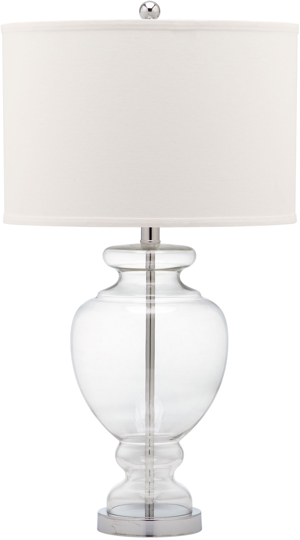 Clear Glass Vase Table Lamps, Set of 2 - Image 1