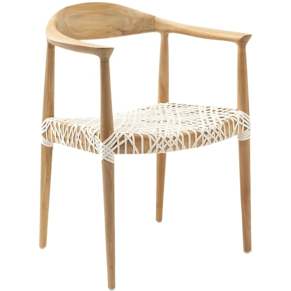 Safavieh Rural Woven Dining Bandelier Light Oak Arm Chair - Image 0