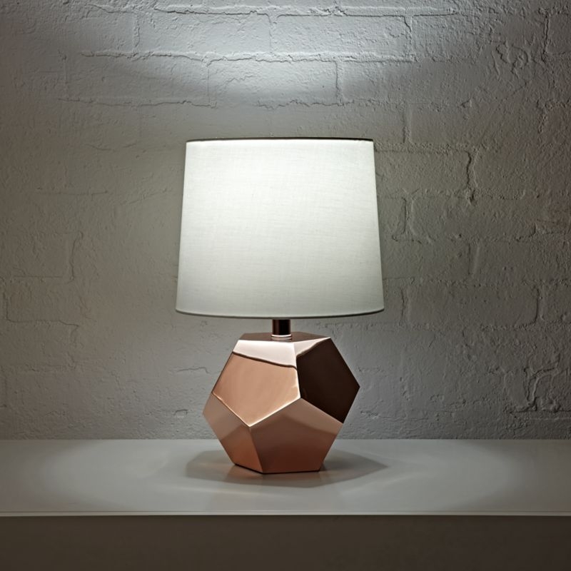 Geometric Rose Gold Lamp - Image 1