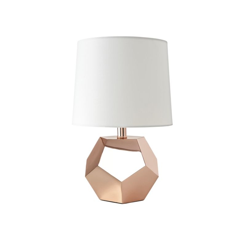 Geometric Rose Gold Lamp - Image 3