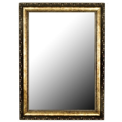 Silver-Aged Gold Framed Accent Wall Mirror - Image 1