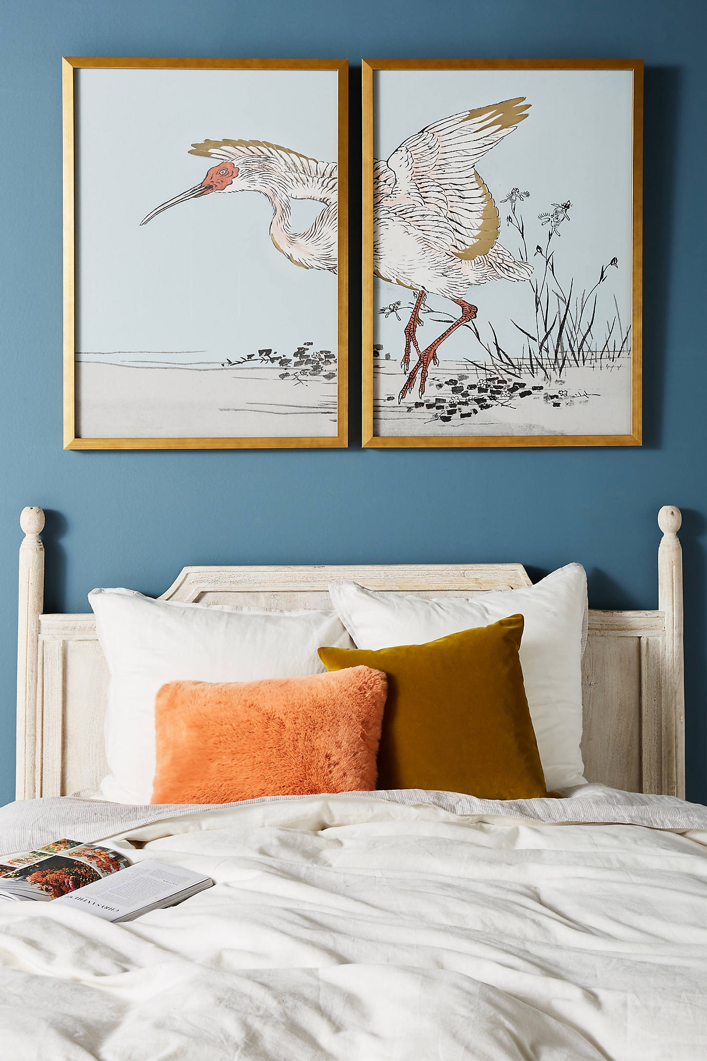 Gilded Heron Diptych Wall Art - Image 0