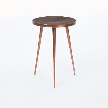 DISCONTINUED Tripod Side Table, Copper - Image 1